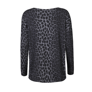 Liberté - Alma Ls Top (Fleece) - Dark Grey Leo